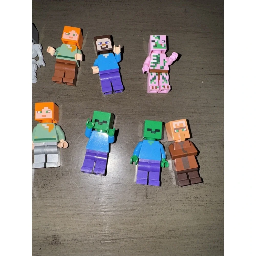 Lego‎ Minifigure Lot Minecraft Ghast 11 Figures And Animals Pig Wolf Horse Bunny